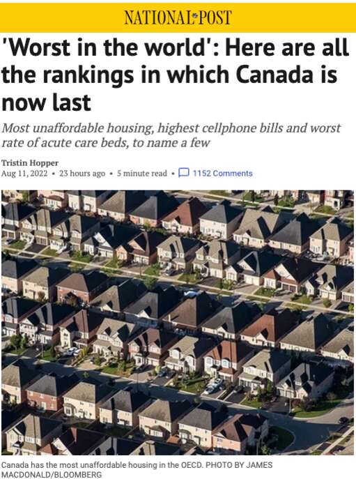加拿大很多方面是全球最烂