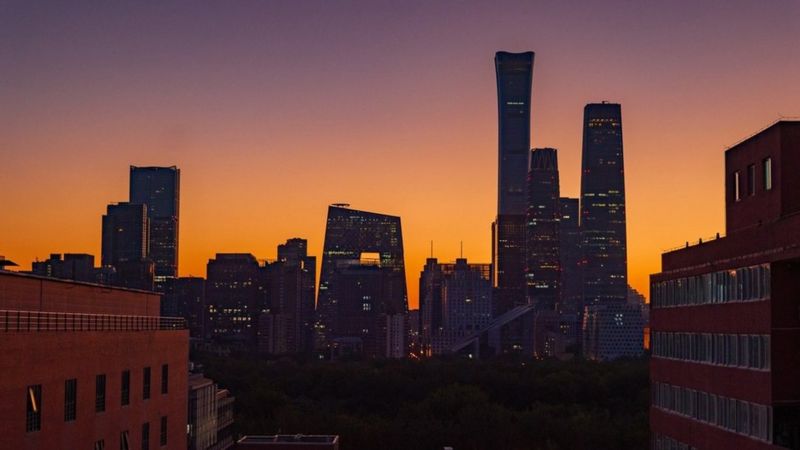 The skyline of Beijing.